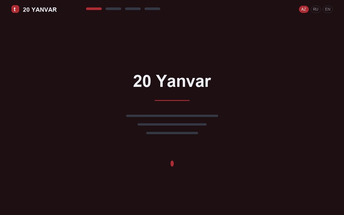 Design mock-up of the site