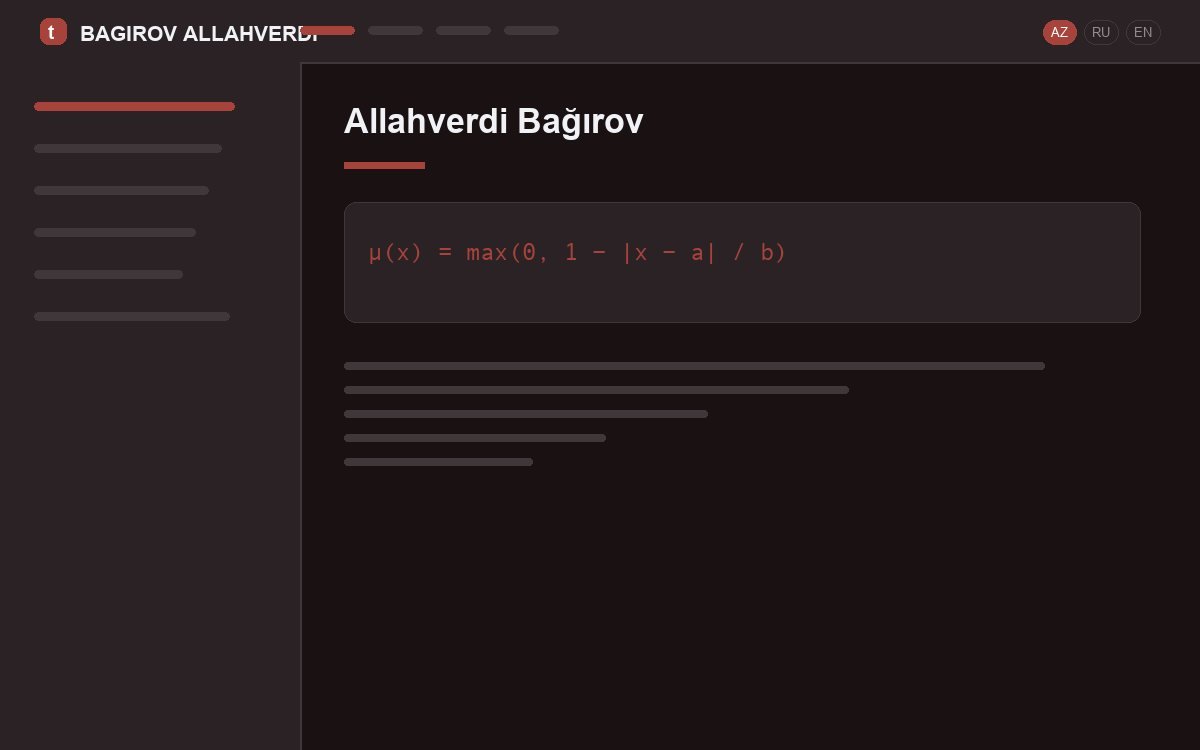 Design mock-up of the site