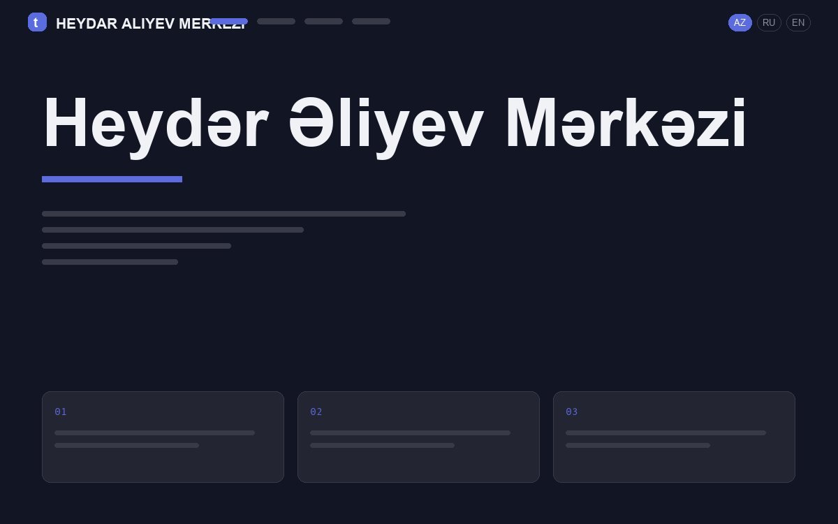Design mock-up of the site