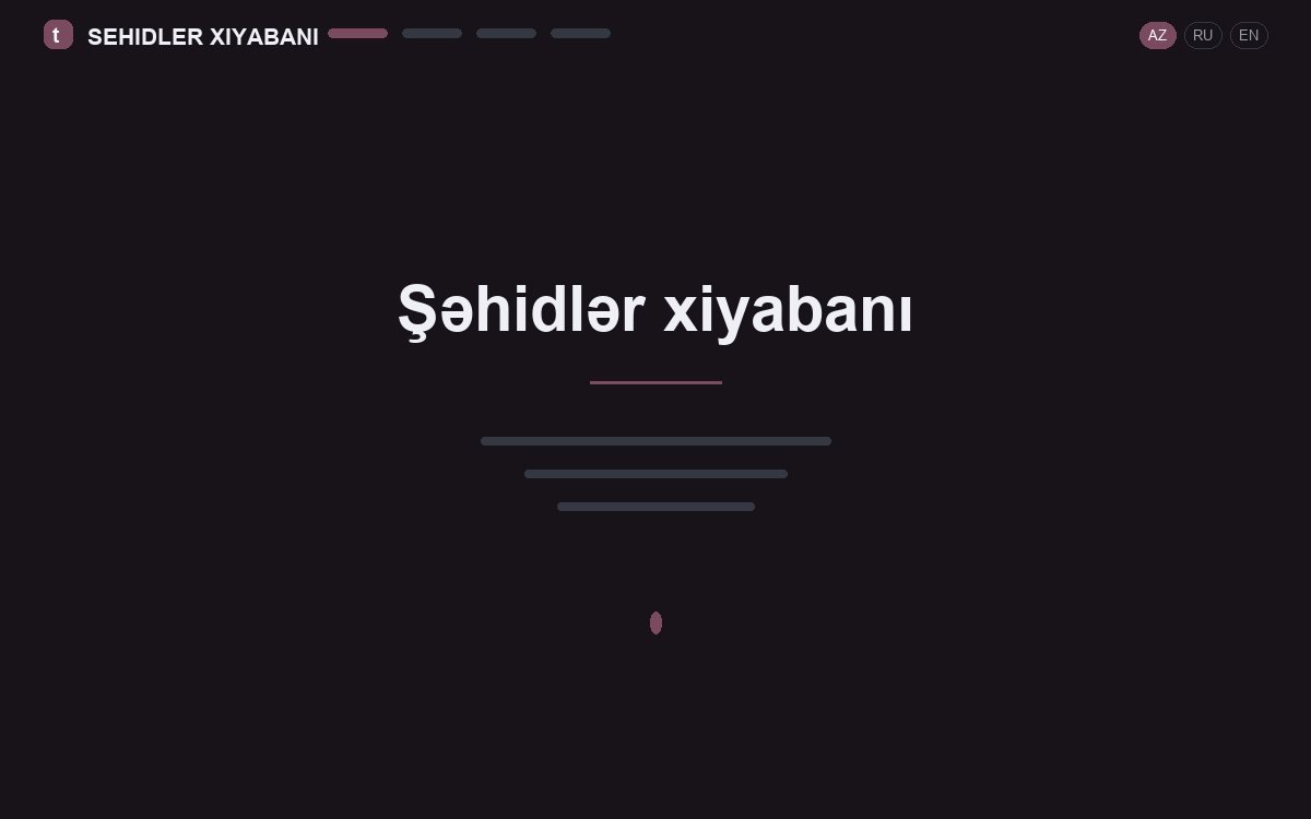 Design mock-up of the site