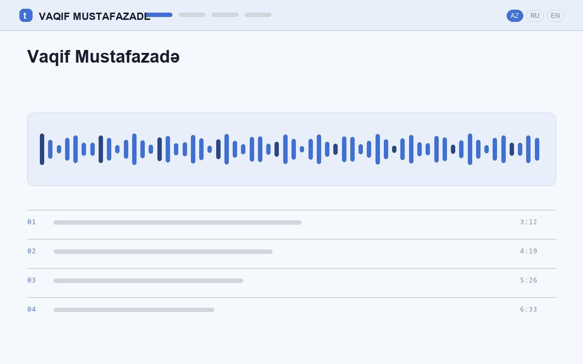 Design mock-up of the site