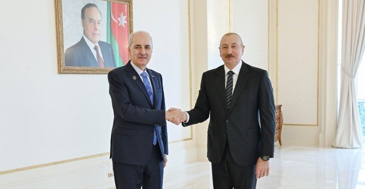İlham Əliyev Türkiyə parlamentinin sədrini qəbul edib