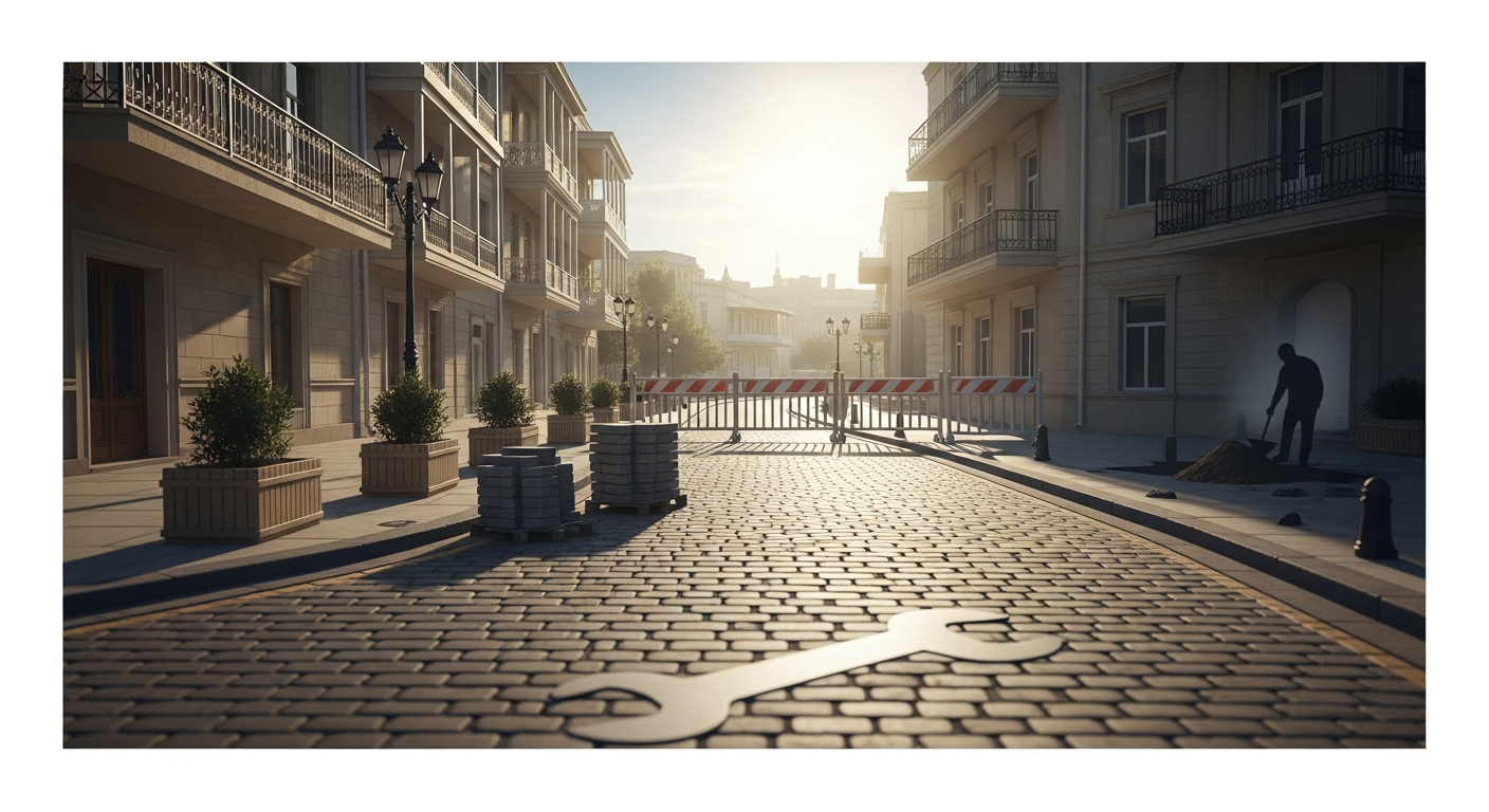 Traffic Restricted on Two Central Baku Streets Due to Repair Works