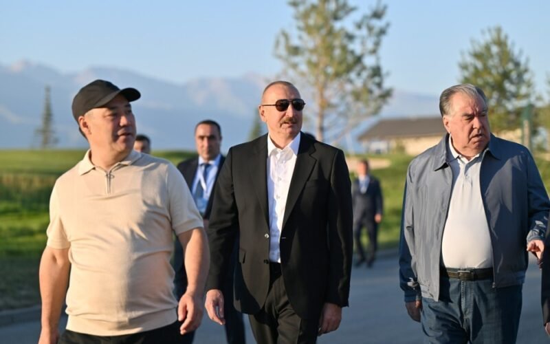 Ilham Aliyev attends Golf Club opening in Kyrgyzstan with counterparts