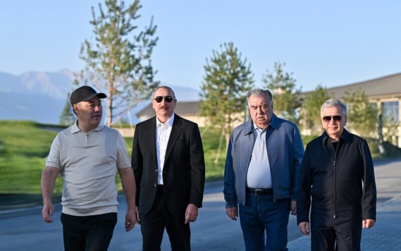 Ilham Aliyev attends Golf Club opening in Kyrgyzstan with counterparts
