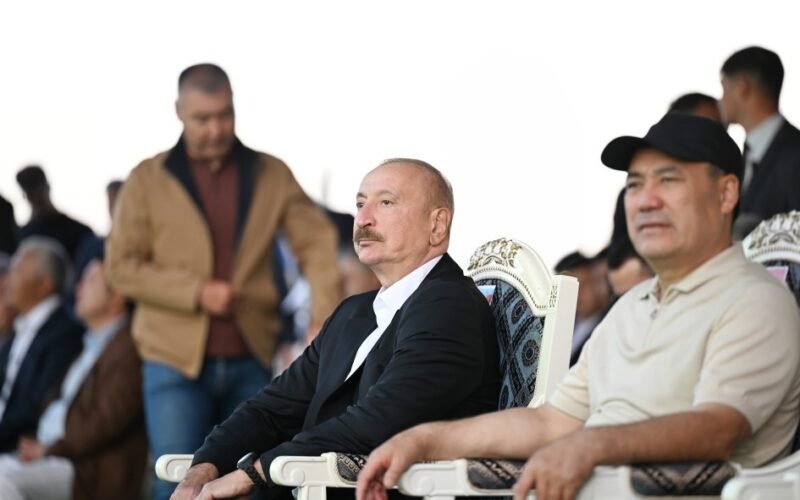 Ilham Aliyev attends Golf Club opening in Kyrgyzstan with counterparts
