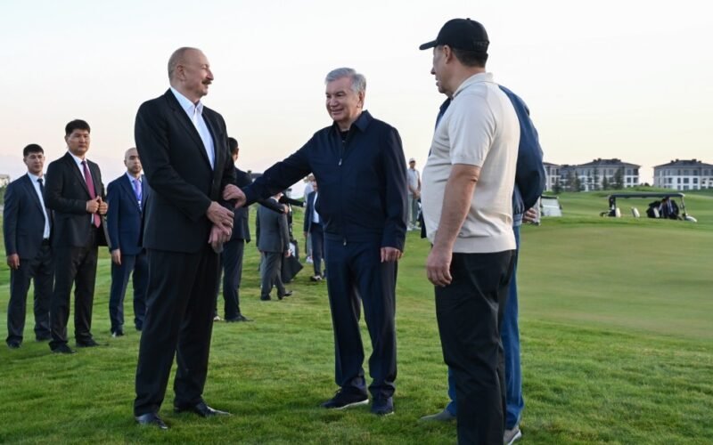 Ilham Aliyev attends Golf Club opening in Kyrgyzstan with counterparts