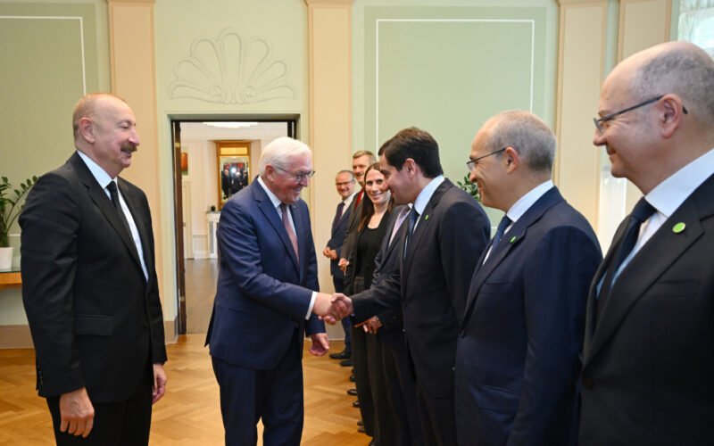 Ilham Aliyev and Frank-Walter Steinmeier during the meeting in Berlin
