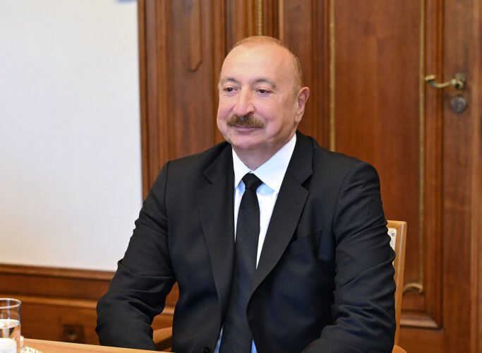 Ilham Aliyev and Frank-Walter Steinmeier during the meeting in Berlin