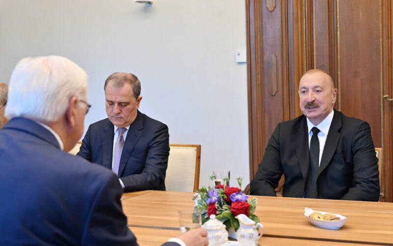 Ilham Aliyev and Frank-Walter Steinmeier during the meeting in Berlin