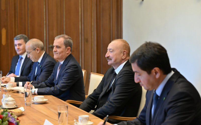 Ilham Aliyev and Frank-Walter Steinmeier during the meeting in Berlin