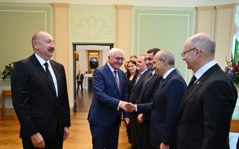 Ilham Aliyev and Frank-Walter Steinmeier during the meeting in Berlin