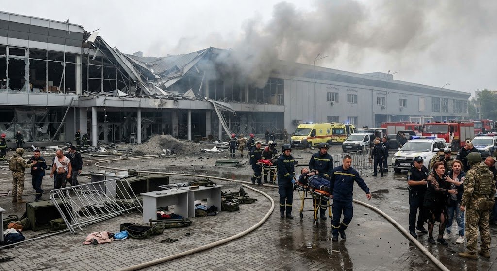 Defense industry exhibition area struck in Kyiv: Multiple dead and wounded