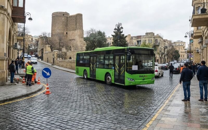 Temporary Changes Made to Two Bus Routes in Baku