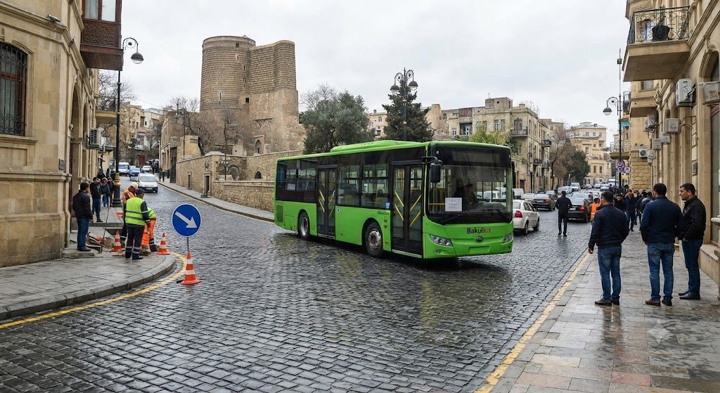 Bakıda iki avtobusun marşrutunda müvəqqəti dəyişiklik edilib