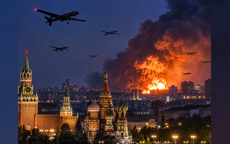 Украина минувшей ночью атаковала Москву с помощью 400 БПЛА