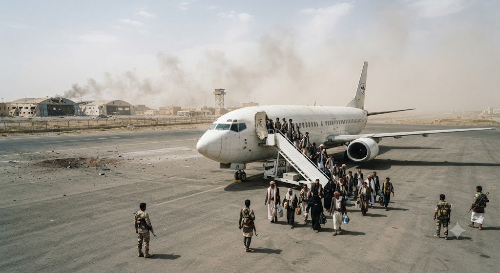 Iranian aircraft lands in Sanaa despite strikes: Yemen government warns of response