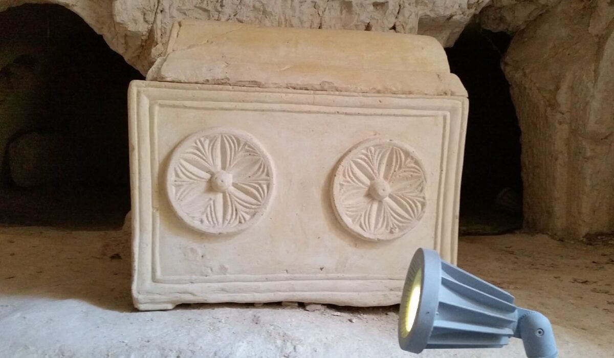 The entrance to the Nicanor tomb on Mount Scopus.