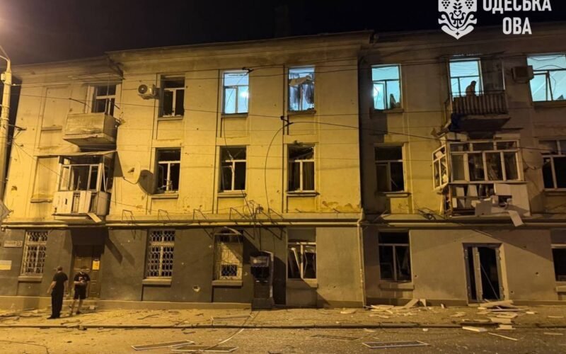 Aftermath of a missile attack in Odesa