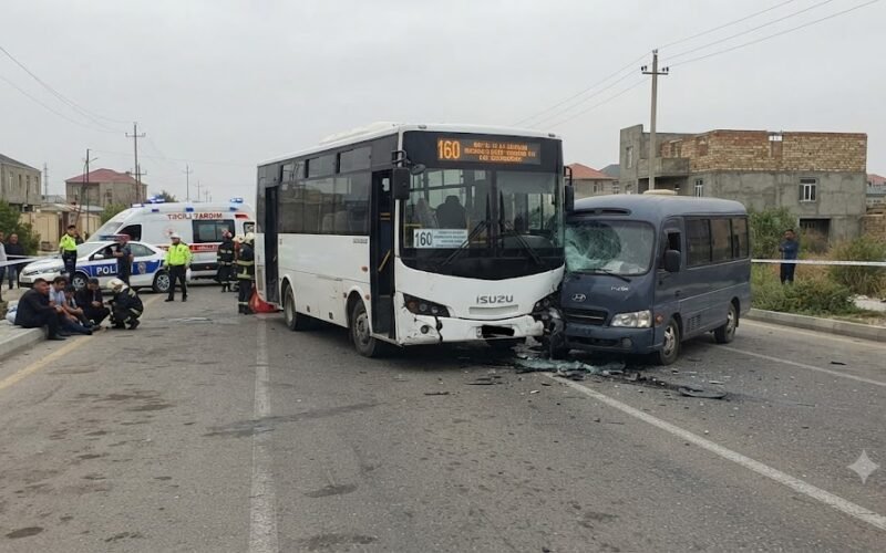 Two buses collide in Baku, leaving 22 injured