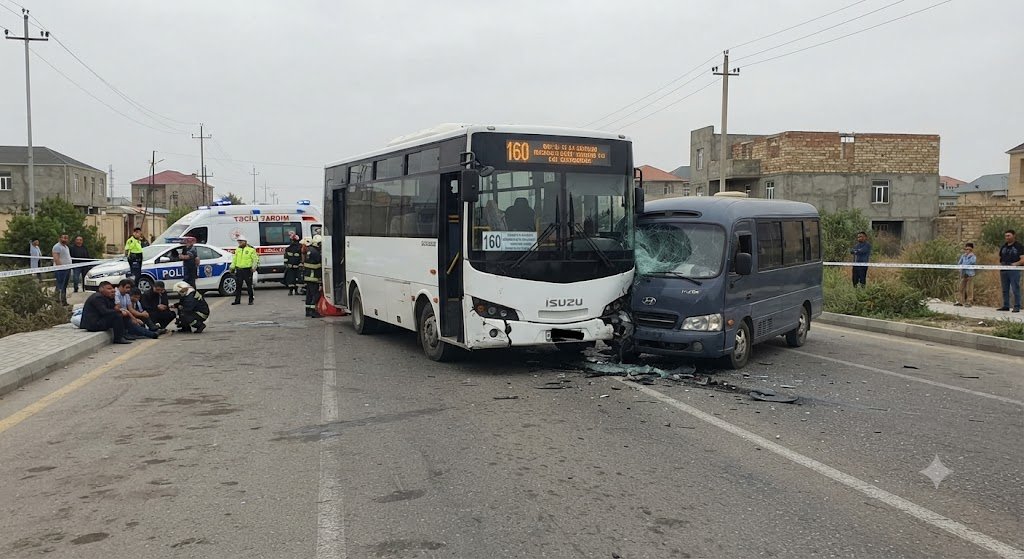 Bakıda iki avtobus toqquşub: 22 yaralı var