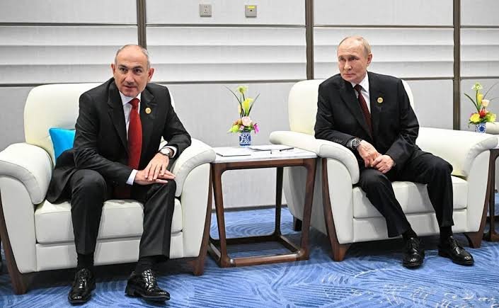 Никол Пашинян и Владимир Путин