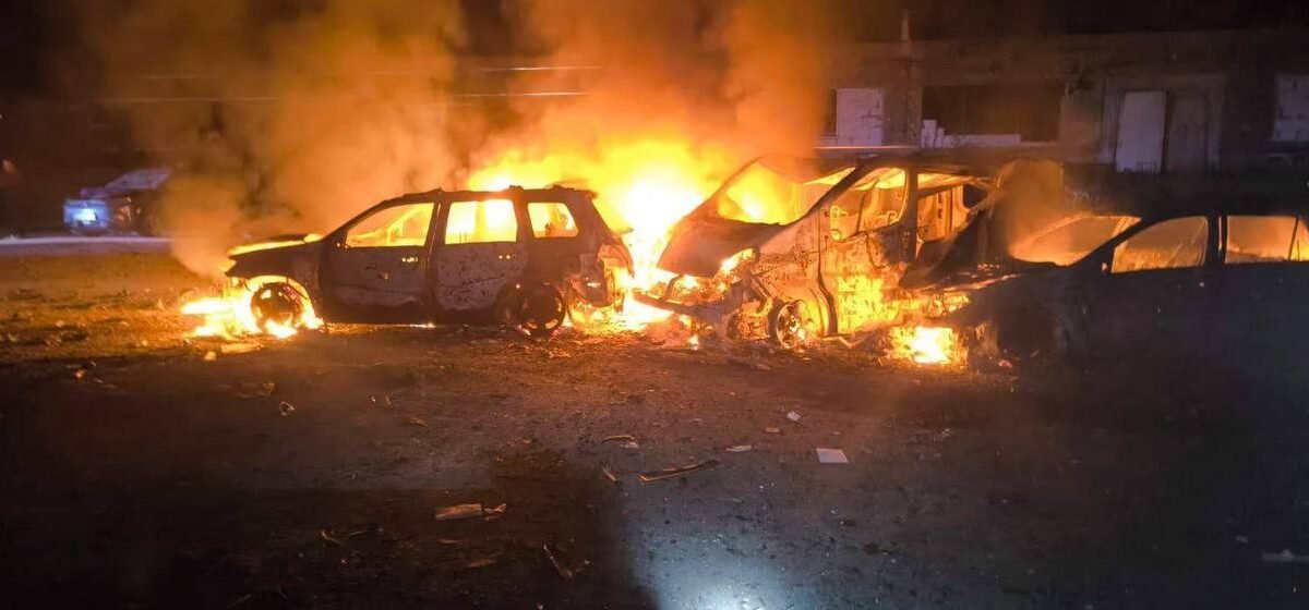 Missile and drone attack on Kyiv: Fire in residential building