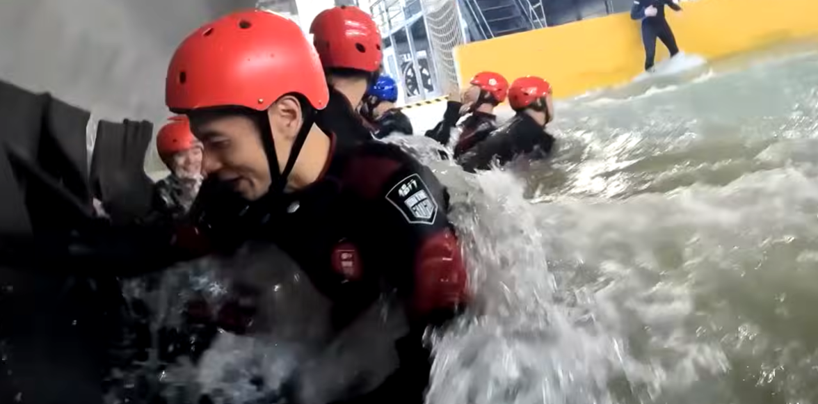 Citizens participating in a disaster simulation training in Hangzhou, China.