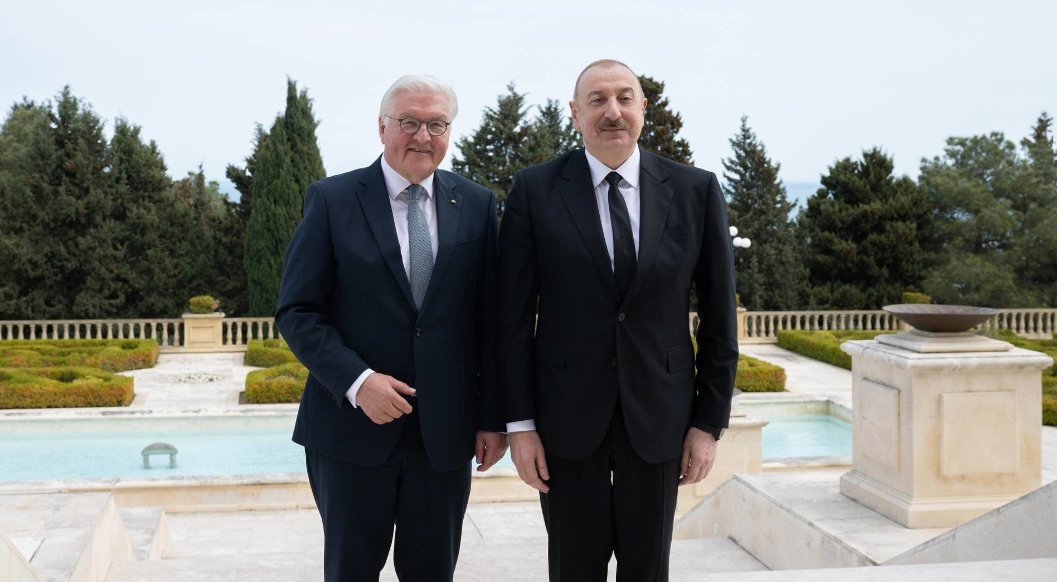 Президенты Азербайджана и Германии на встрече в Берлине