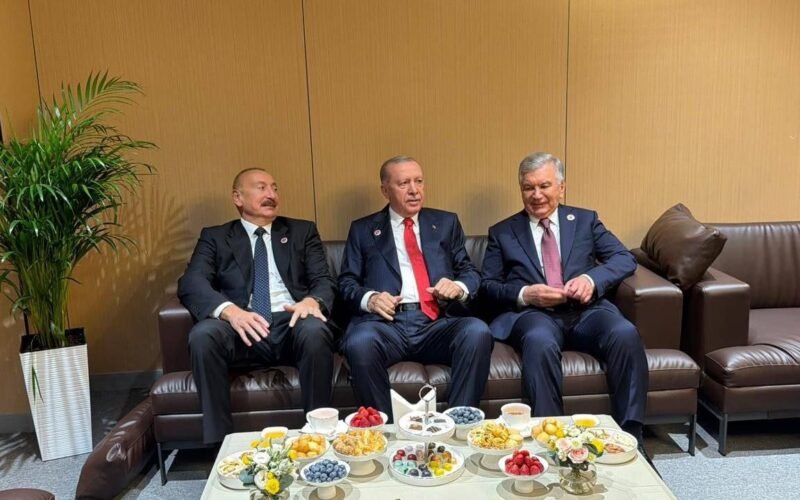İlham Əliyev Bişkekdə bir sıra dövlət və hökumət başçıları ilə görüşüb