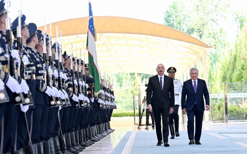 Daşkənddə İlham Əliyevin rəsmi qarşılanma mərasimi olub