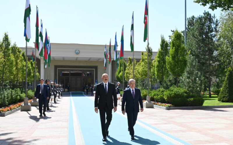 Daşkənddə İlham Əliyevin rəsmi qarşılanma mərasimi olub