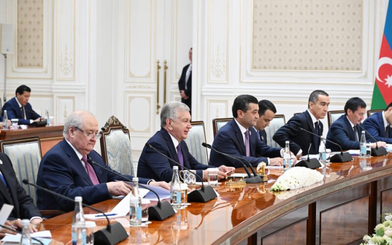 Azərbaycan və Özbəkistan prezidentləri Daşkənddə görüş zamanı