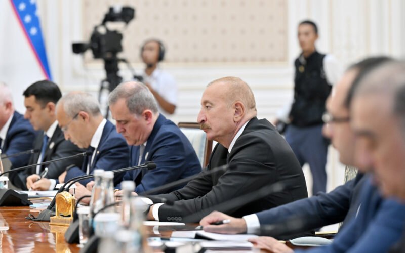 Azərbaycan və Özbəkistan prezidentləri Daşkənddə görüş zamanı
