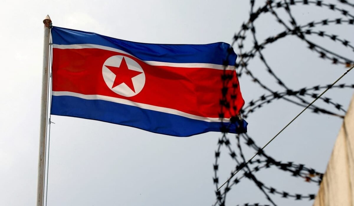 DPRK flag at the embassy in Kuala Lumpur