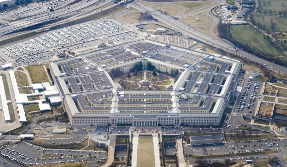 Aerial view of the Pentagon building complex
