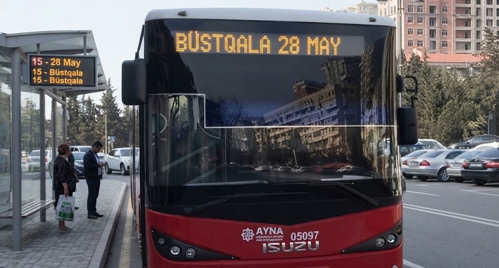 City bus in Baku