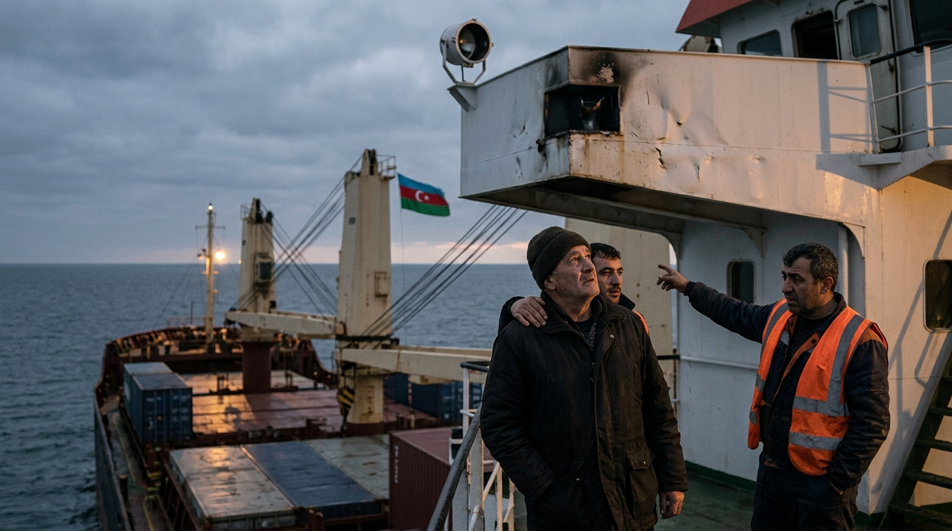 Грузовое судно в море