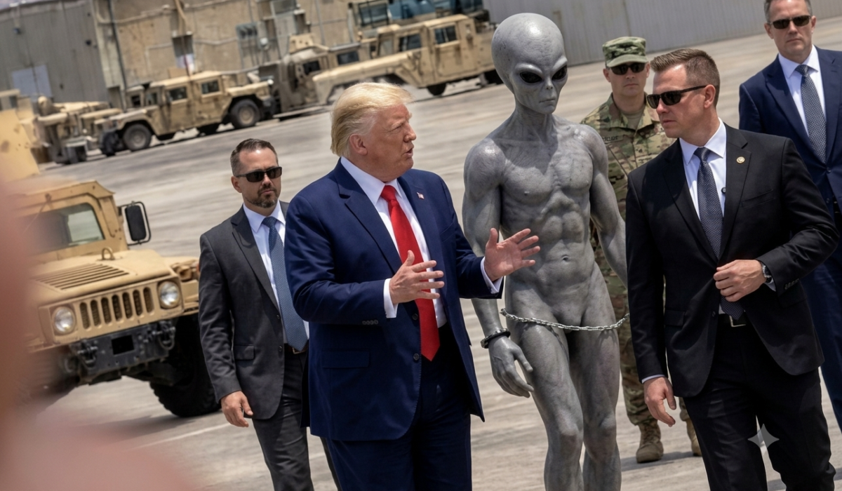 Illustration or photo related to Donald Trump and UFO declassification