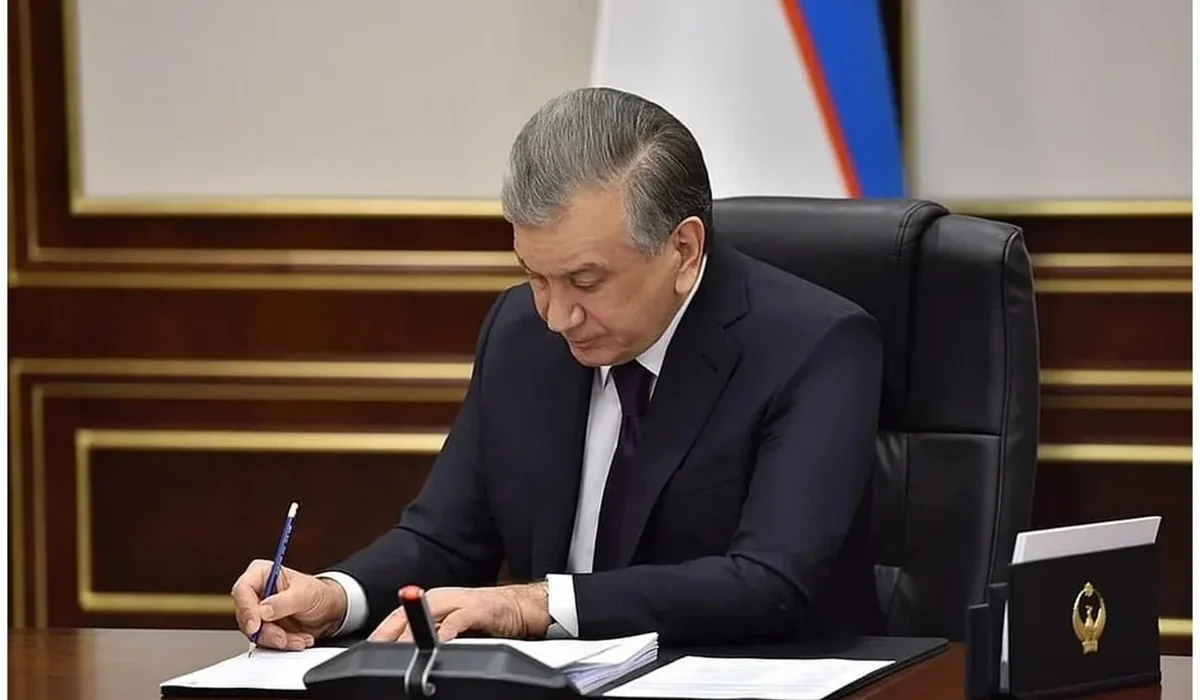 President of Uzbekistan Shavkat Mirziyoyev during an official event.