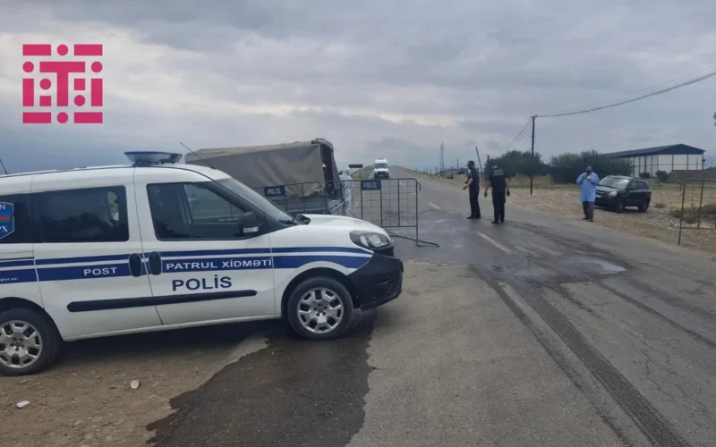 Samuxda nəzarət postu: Bütün avtomobillər dezinfeksiya edilir