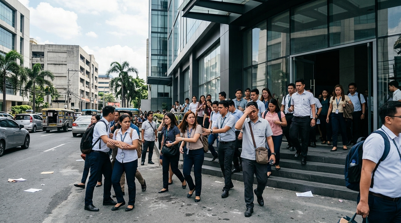Strong earthquake strikes the Philippines