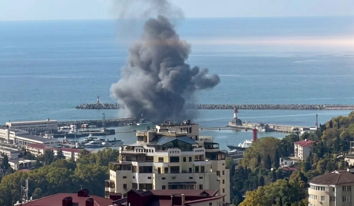 Sochi seaport coastline in Russia where explosions were reported