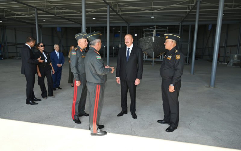 President Ilham Aliyev and First Lady Mehriban Aliyeva during their visit to the Naval Forces
