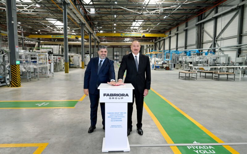 Ilham Aliyev attended the opening of a new production facility