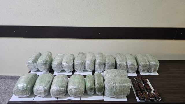 Narcotics and psychotropic drugs seized by the State Border Service of Azerbaijan.