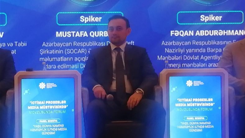 Mustafa Qurbanlı Bakı İqlim Fəaliyyəti Həftəsi 2026-da panel müzakirəsində çıxış edir.