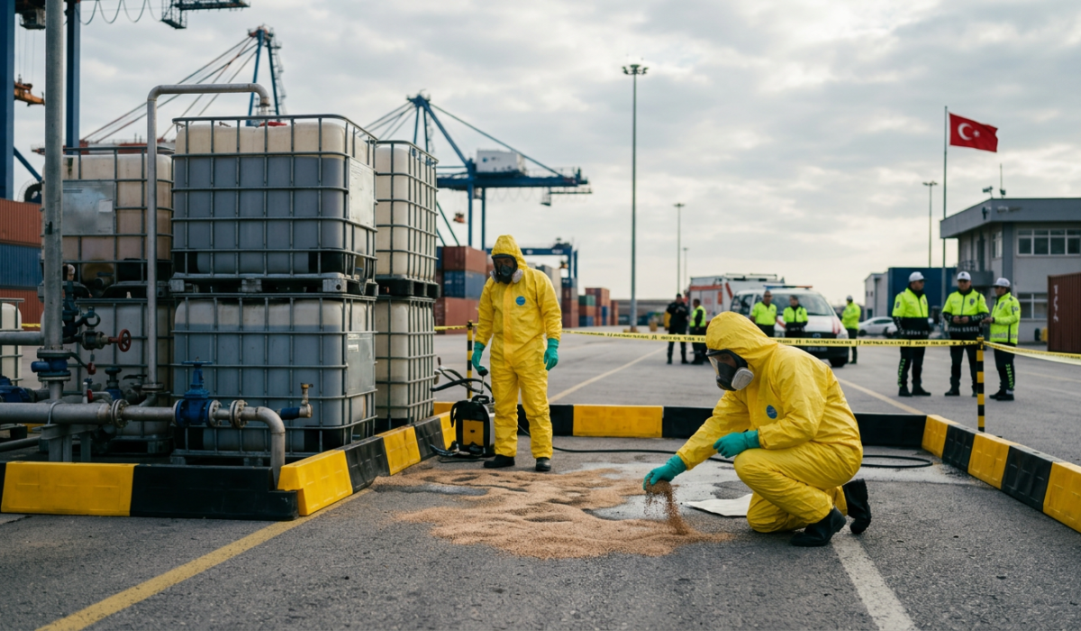 Mersin port in Turkey where chemical leak occurred